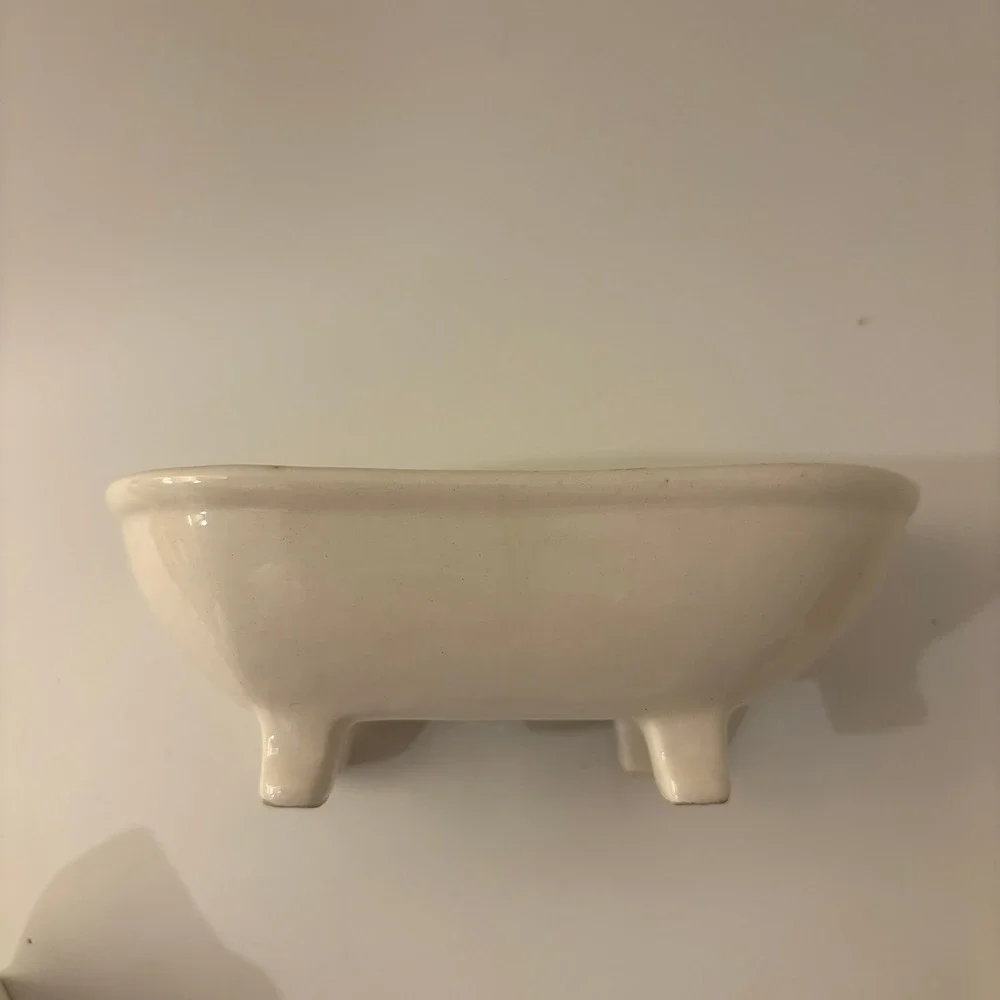 VTG Japan Porcelain Ceramic Dollhouse Miniature Bathroom Tub Sink Toilet Lot
